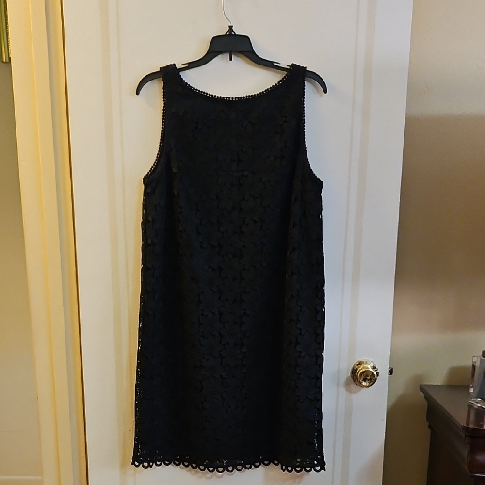 Kate Spade Black Sleeveless Sheath Midi Dress